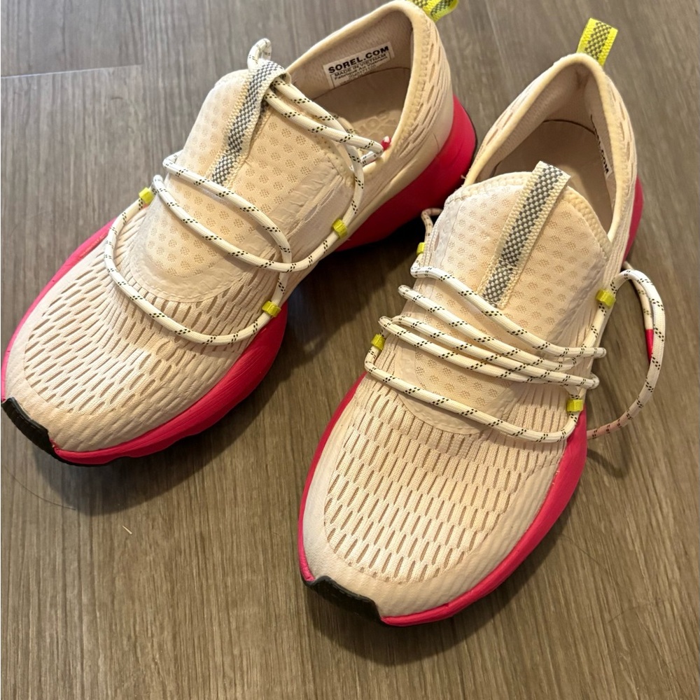 Sorel Women's Cream and Pink Athletic Shoes